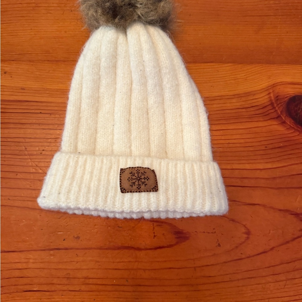 Cozy Cream Knit Beanie with Pom Pom
